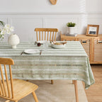 Ins style hollow jacquard striped tablecloth rectangular household dining table tablecloth