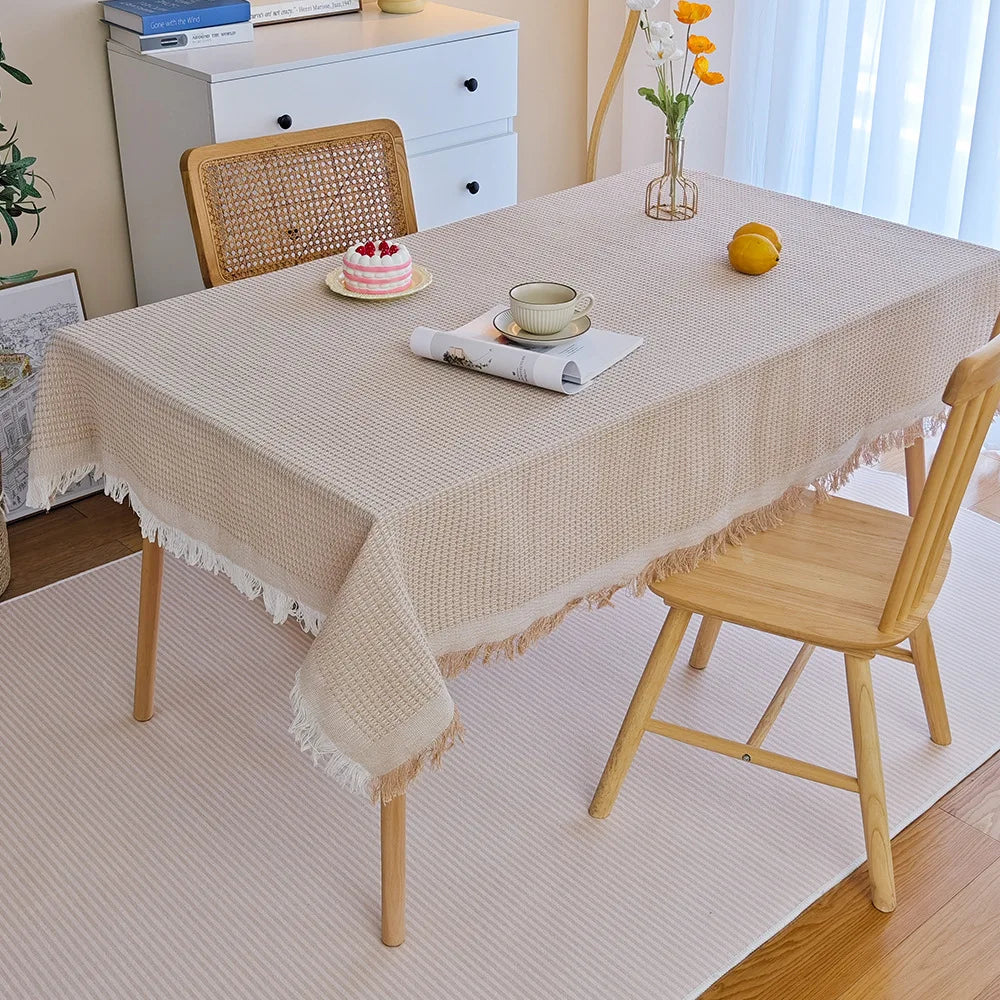 Waffle Ins style woven rectangular tablecloth home decor tea placemat