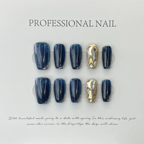 New Style Full Cover Short Mid-length Artificial False Press on  Nails