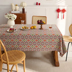Retro tablecloth custom dining table chair cover coffee table mat movable rectangle