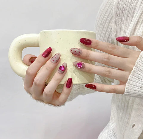 Short Almond square ABS False Press on Nails Manufacturers Stick on Nails