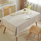 Hot-selling Woven Rectangle Tablecloth Polyester Cotton Set for Home Party or Outdoor Perfect Tabletop Decor