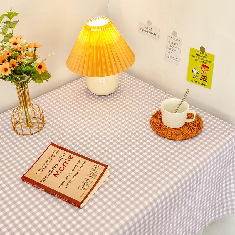 Family Hotel Wedding Party Plaid Printed Polyester Striped Tablecloth - Versatile Tablecloth for Any Occasion