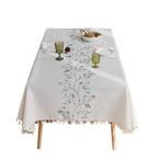 Customizable luxury rectangular white tablecloth 1 piece home kitchen hotel tablecloth decoration set