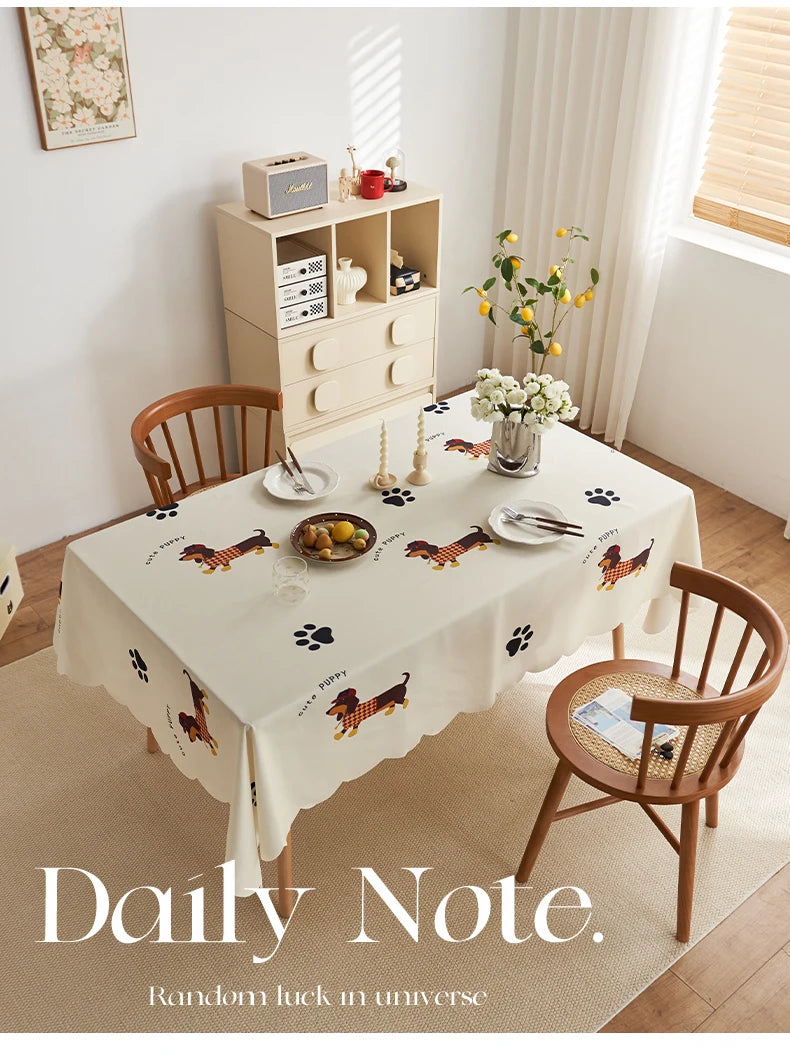 Polyester outdoor picnic table throw cloth non-slip tablecloth activity fancy decorative tablecloth