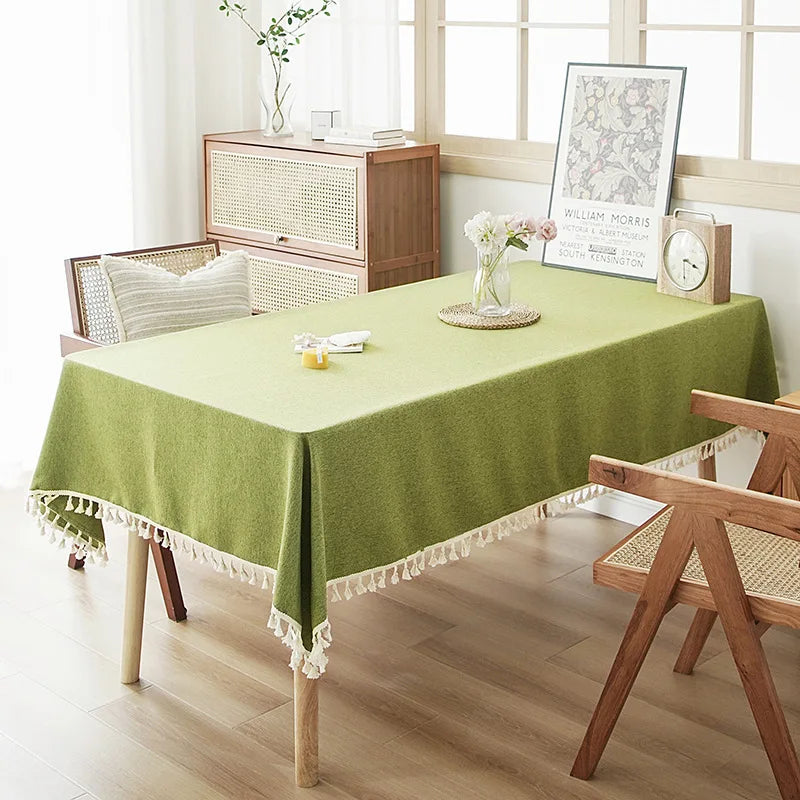 TV Cabinet Coffee Table Meeting Room High Quality Dustproof Woven Tea Tablecloth Premium Tablecloth