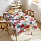 High quality polyester rectangular waterproof tablecloth printed decorative tablecloth