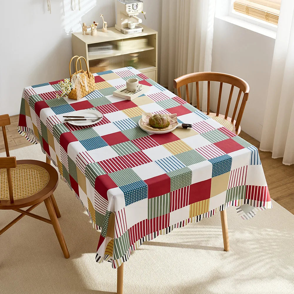 High quality polyester rectangular waterproof tablecloth printed decorative tablecloth