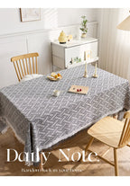 Modern style knitted tablecloth polyester cotton table mat household dust table cover