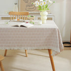 Hot-selling Woven Rectangle Tablecloth Polyester Cotton Set for Home Party or Outdoor Perfect Tabletop Decor