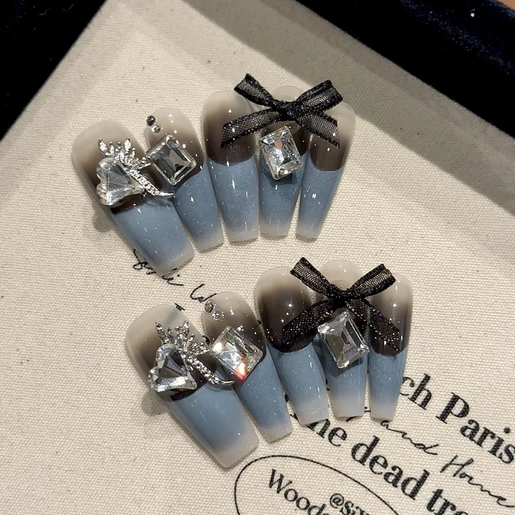 Prices DIY Press-On Nails Easy to Use False Luxury Handmade Packing  Designs Finger Application