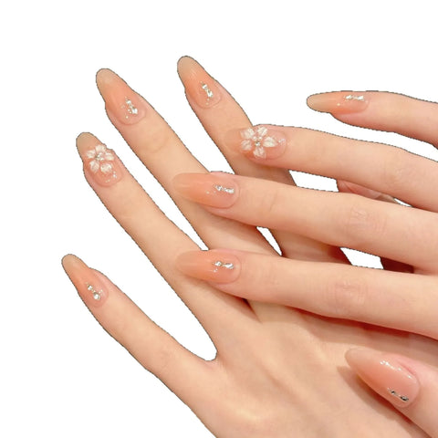 In vogue Handcrafted 3D Carved Nail Art Decals Detachable False Nails