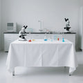 Modern white and black waterproof woven table covers for domestic laboratory benches and event decorations