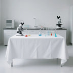 Modern white and black waterproof woven table covers for domestic laboratory benches and event decorations