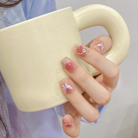 New Style Handmade Different Shape Artificial Nail Salon Removable Full Cover ABS Press on Nails Tips