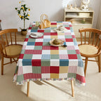Waterproof and dustproof peach skin velvet cute cartoon tablecloth decorative protective tablecloth