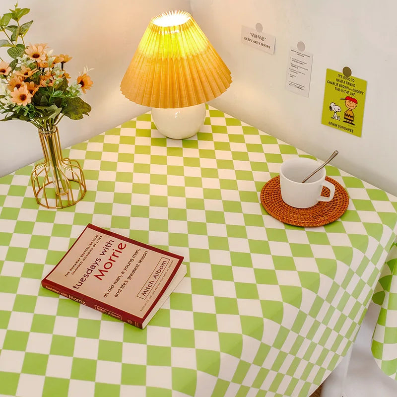 Family Hotel Wedding Party Plaid Printed Polyester Striped Tablecloth - Versatile Tablecloth for Any Occasion
