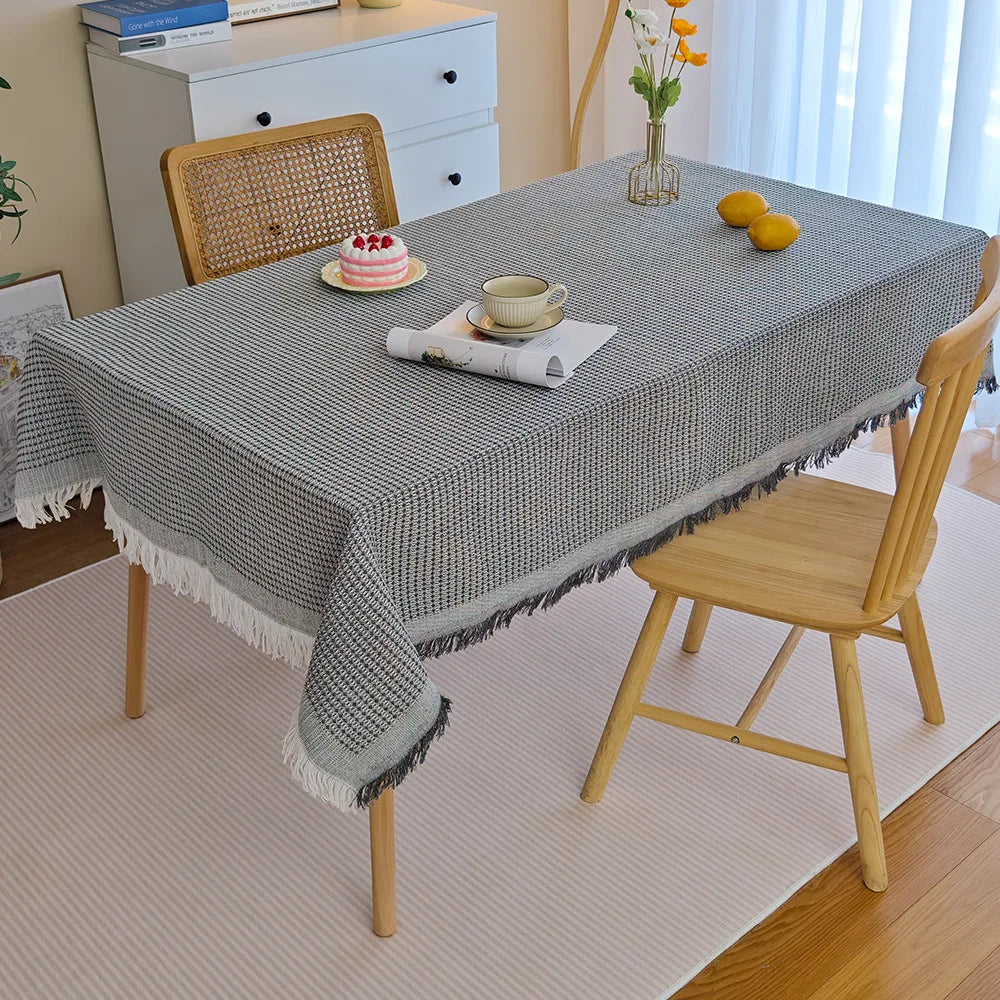 Waffle Ins style woven rectangular tablecloth home decor tea placemat