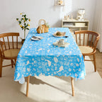 Waterproof and dustproof peach skin velvet cute cartoon tablecloth decorative protective tablecloth