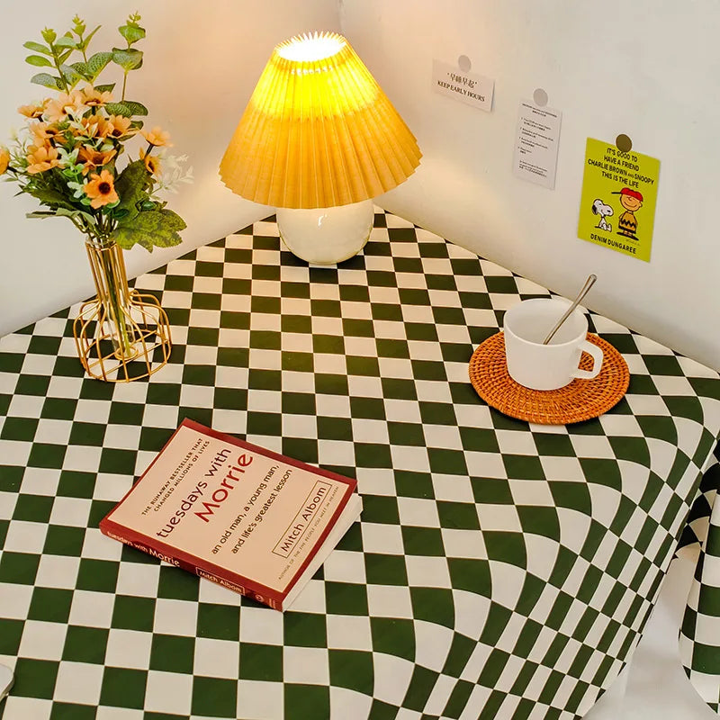 Family Hotel Wedding Party Plaid Printed Polyester Striped Tablecloth - Versatile Tablecloth for Any Occasion