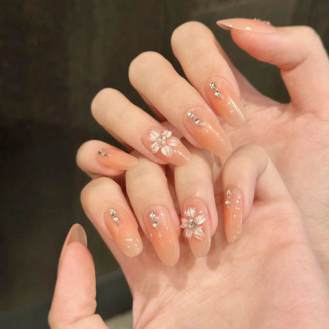 In vogue Handcrafted 3D Carved Nail Art Decals Detachable False Nails