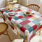 High quality polyester rectangular waterproof tablecloth printed decorative tablecloth