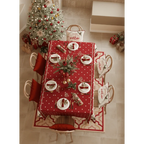 New Christmas bright red tablecloth Festive waterproof New Year family restaurant party tablecloth