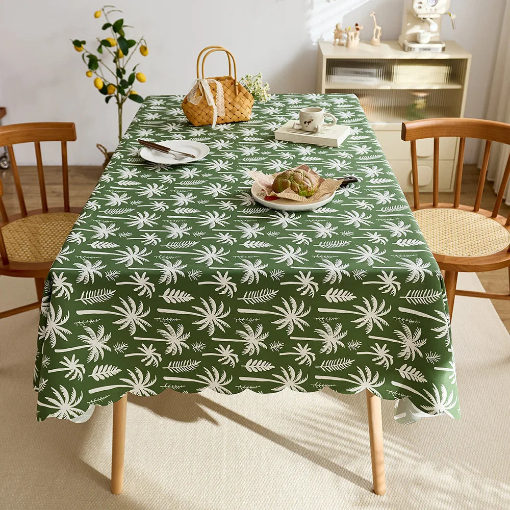 Waterproof and dustproof peach skin velvet cute cartoon tablecloth decorative protective tablecloth