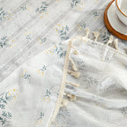 New design tablecloth cotton edge daisy tablecloth rectangular tablecloth party decoration