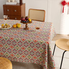 Retro tablecloth custom dining table chair cover coffee table mat movable rectangle