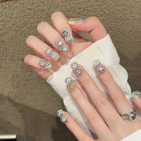 Hand Pressed Nail with Glue High Quality Nail Accessories Fashion Luxury Customized Press on Nails