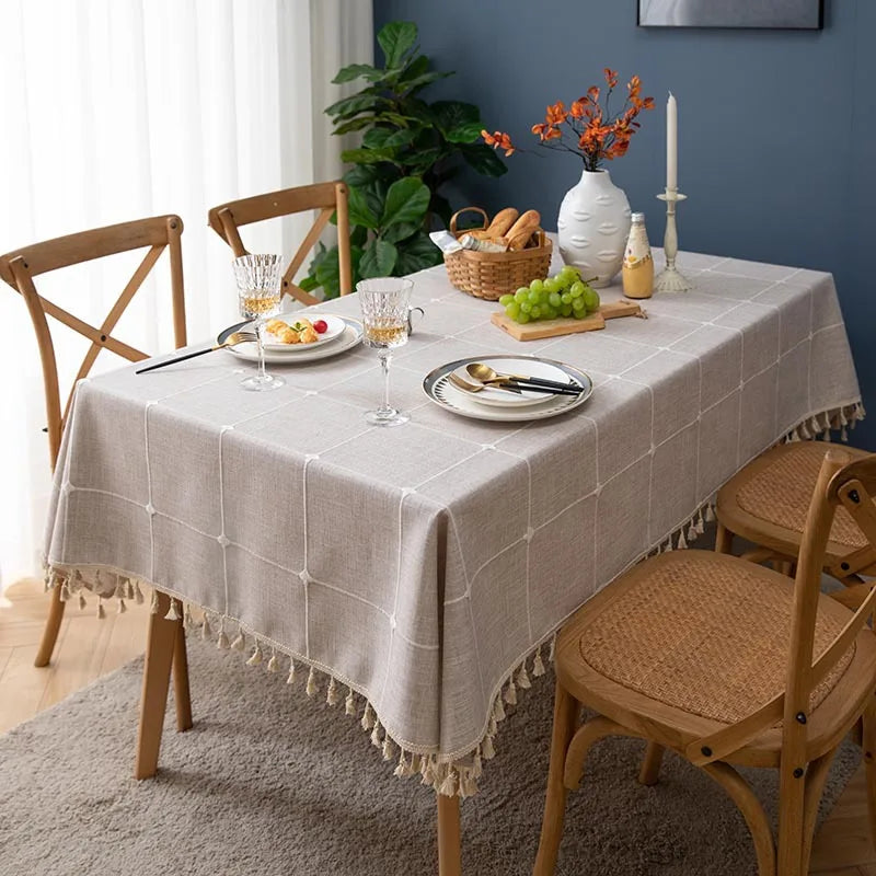 High-quality customizable rectangular tablecloth Jacquard woven polyester tablecloth for activities