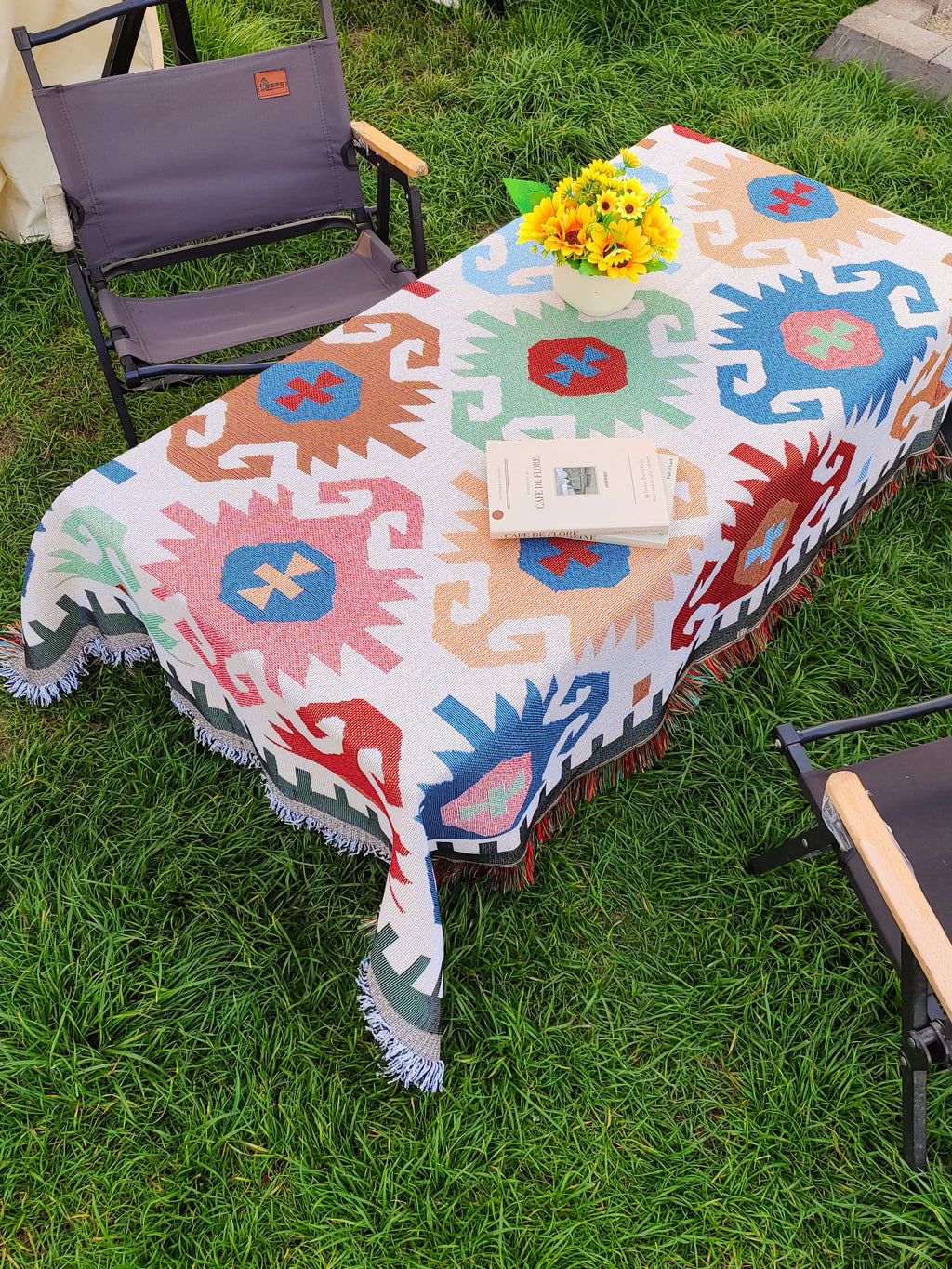 Rectangle tablecloth sofa outdoor cover polyester tablecloth picnic mat activity tablecloth