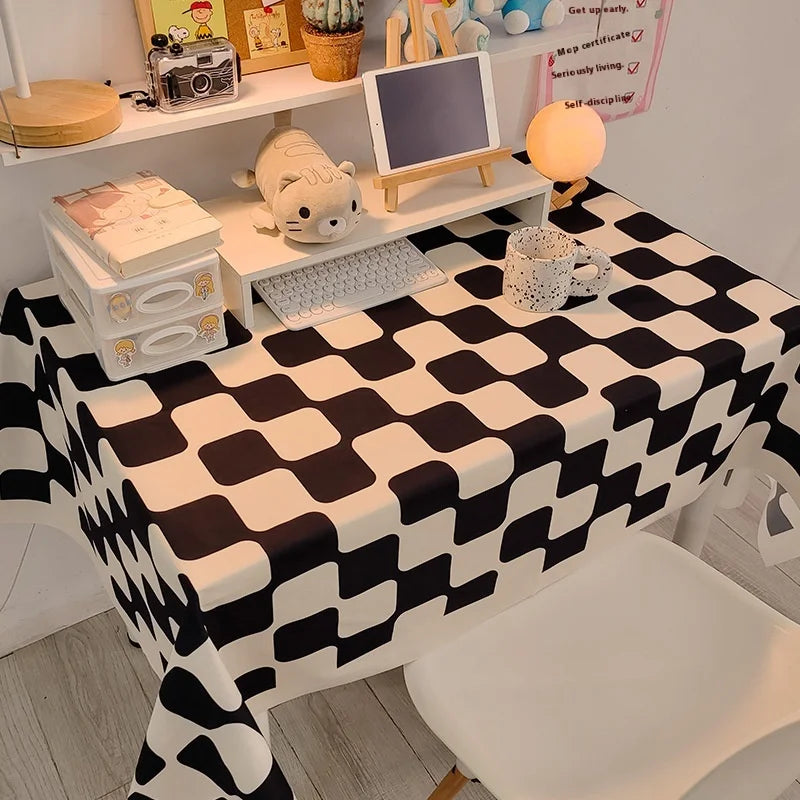 Family Hotel Wedding Party Plaid Printed Polyester Striped Tablecloth - Versatile Tablecloth for Any Occasion