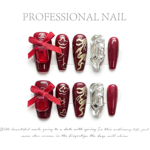 New Styles Women Press on Nails Rhinestone Artificial Nailsfor Full Cover Acrylic Finger Nail Tips