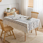 Rectangle embroidered tablecloth polyester washable tablecloth decoration kitchen table party