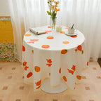 Ins style short plush fringed table covering dustproof garden tablecloth activity tablecloth
