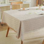 Hot-selling Woven Rectangle Tablecloth Polyester Cotton Set for Home Party or Outdoor Perfect Tabletop Decor