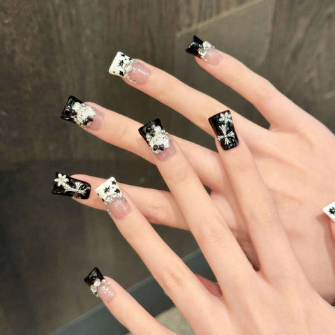 New Style High Quality Short Duck-billed Milk French Cartoon Cute Short Handmade Wear-on Nails