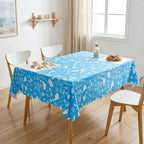 Pastoral cartoon printed polyester waterproof, oil-proof and durable, reusable, customizable rectangular dining table cover