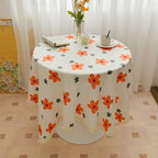 Ins style short plush fringed table covering dustproof garden tablecloth activity tablecloth