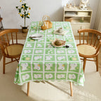 Waterproof and dustproof peach skin velvet cute cartoon tablecloth decorative protective tablecloth