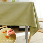 Rectangle dining table cloth waterproof and oil-proof decorative cloth leave-in coating weaving process