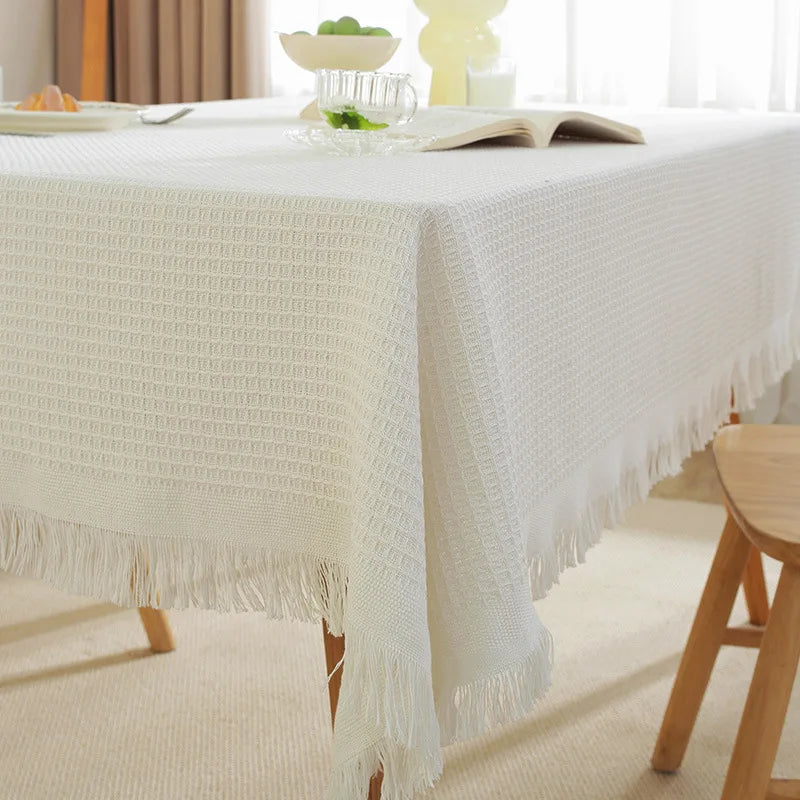 Waffle Ins style woven rectangular tablecloth home decor tea placemat