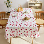 Waterproof and dustproof peach skin velvet cute cartoon tablecloth decorative protective tablecloth