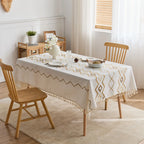 Rectangle embroidered tablecloth polyester washable tablecloth decoration kitchen table party