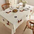 Polyester outdoor picnic table throw cloth non-slip tablecloth activity fancy decorative tablecloth