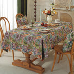 Jacquard tablecloth floral pattern oil painting design woven table cloth household
