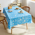 High quality polyester rectangular waterproof tablecloth printed decorative tablecloth