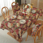 Jacquard tablecloth floral pattern oil painting design woven table cloth household